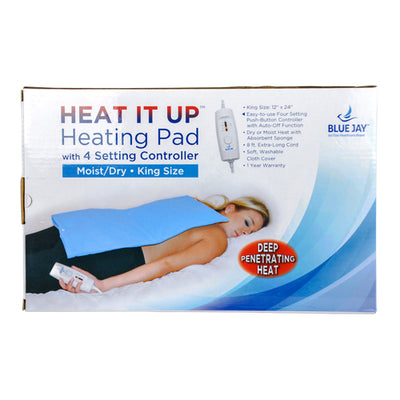 Moist/Dry Heating Pad with 4-Position Switch & Auto-Off