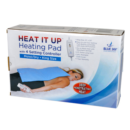 Moist/Dry Heating Pad with 4-Position Switch & Auto-Off