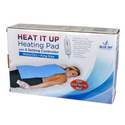 Moist/Dry Heating Pad with 4-Position Switch & Auto-Off