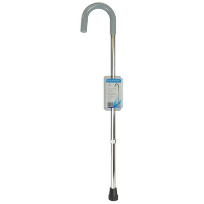 Blue Jay Silver Cane with Round Handle – Vinyl Comfort Grip