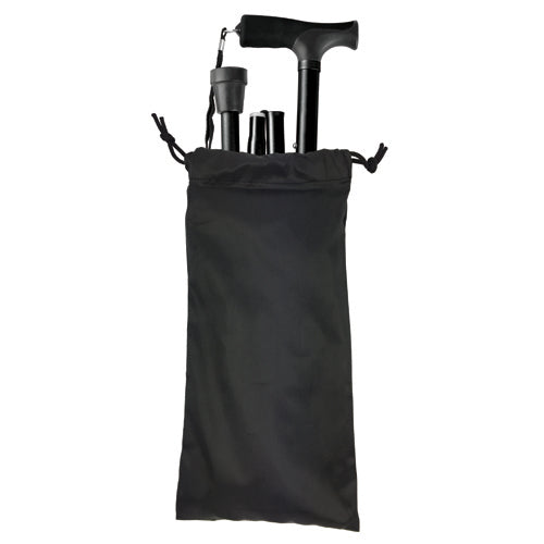 Blue Jay Folding Cane – Black with Pistol Grip Handle, 33"–37"