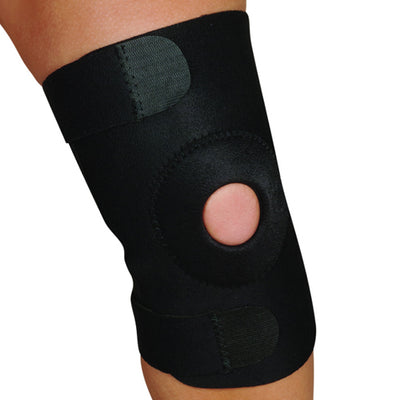 Blue Jay Adjustable Knee Support – Open Patella Design, Black