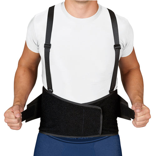 Blue Jay Industrial Back Support with Suspenders – Black