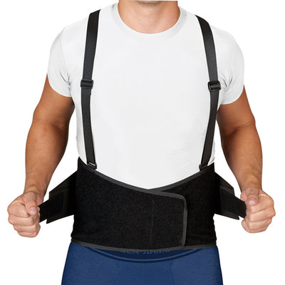 Blue Jay Industrial Back Support with Suspenders – Black
