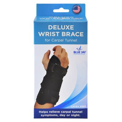 Blue Jay Deluxe Wrist Brace for Carpal Tunnel – Black