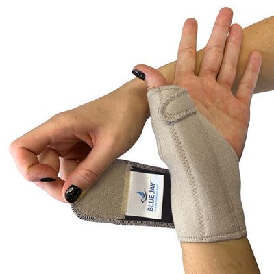 Blue Jay Adjustable Thumb Support with Stabilizing Stay – Beige