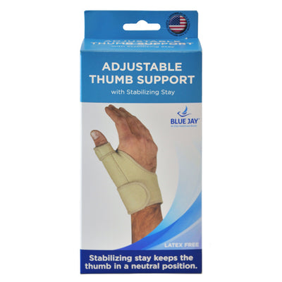 Blue Jay Adjustable Thumb Support with Stabilizing Stay – Beige