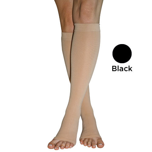 X-Firm Surgical Weight Stockings X-Large – 20-30 mmHg Below Knee, OT, Black
