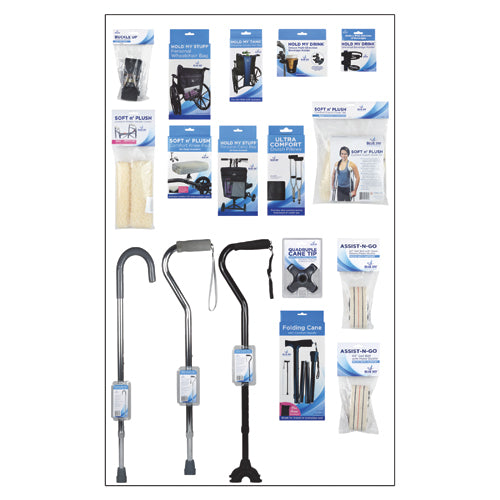 Mobility Aids & Accessories Planogram – 3' x 60" Display Section