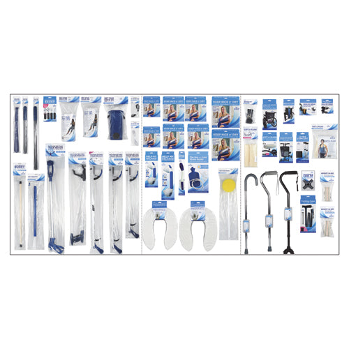 Mixed Planogram – Bath, Aids & Mobility Products, 10' x 60" Display