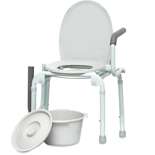 Drop-Arm Commode Chair