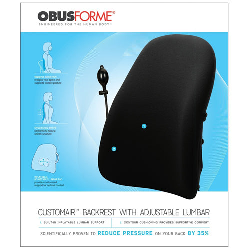 ObusForme CustomAIR Backrest with Adjustable Lumbar Support