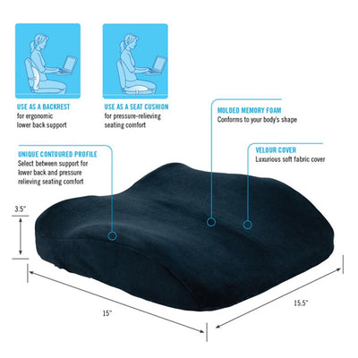 ObusForme Sitback Cushion – Black