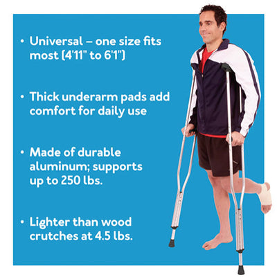 Carex Folding Crutches – Universal Size (Pair)