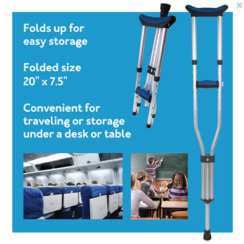 Carex Folding Crutches – Universal Size (Pair)