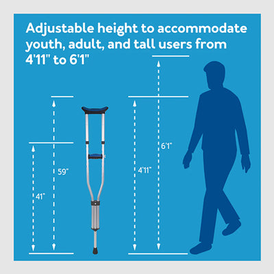 Carex Folding Crutches – Universal Size (Pair)