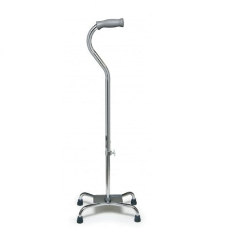 Lumex Silver Collection Quad Cane – Low Profile Aluminum with Small Base (Each)