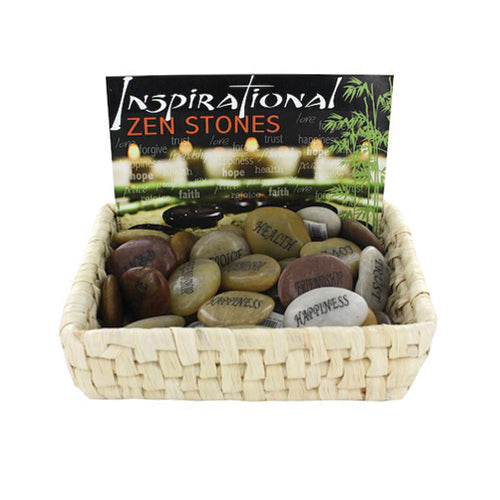 Inspirational Zen Stones Countertop Display – Pack of 36