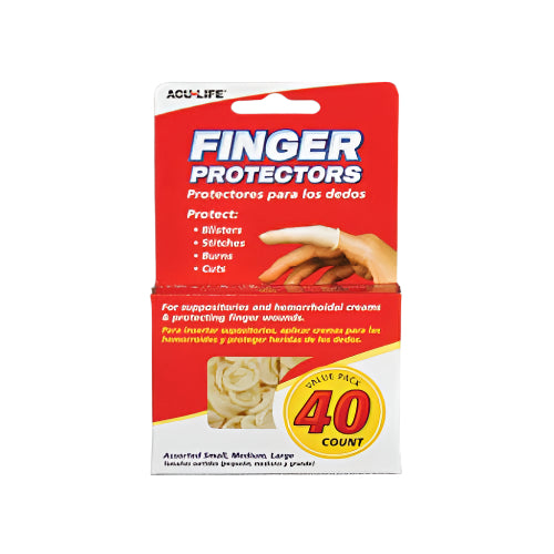 Finger Cots – Assorted Sizes, 40-Pack Finger Protectors