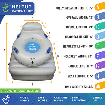 HelpUp Patient Lift – Portable Sit-to-Stand Assist Device