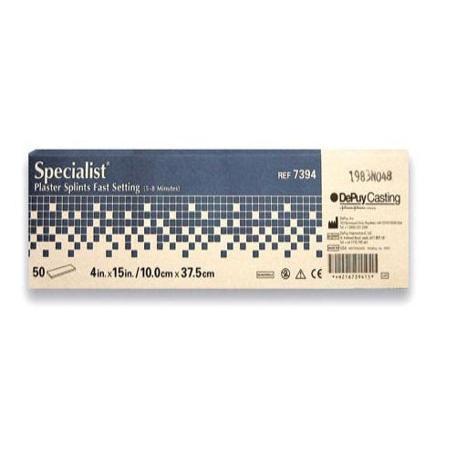 Specialist Fast Setting Plaster Splints 4" x 15 Yards – Box of 50