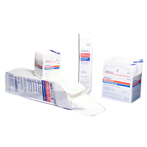Versalon Sponges 4" x 4", 4-Ply Sterile 2’s – 50/Tray, 24 Trays/Case
