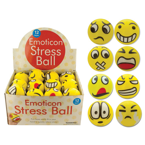 Emoticon Stress Ball – Countertop Display, Box of 24