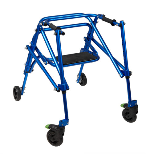 KLIP Walker with Seat – Medium, Blue, 4-Wheeled, Each