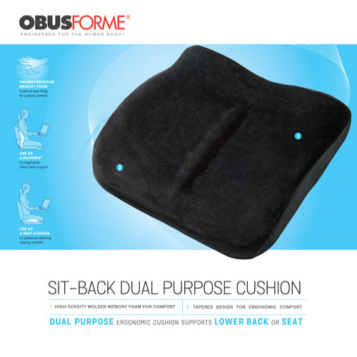 ObusForme Sitback Cushion – Black