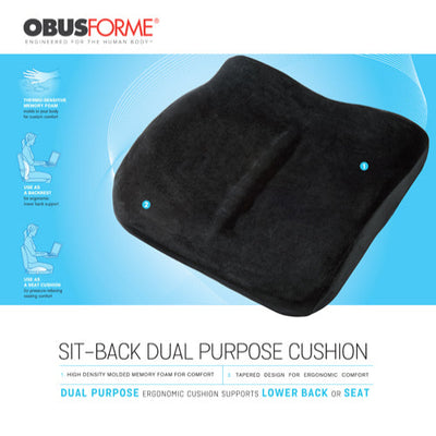 ObusForme Sitback Cushion – Black
