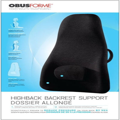 ObusForme Highback Backrest Support – Black (Boxed)