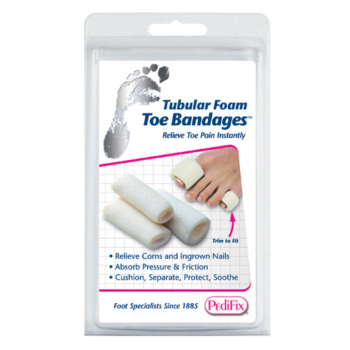 Tubular-Foam Toe Bandage – Pack of 3