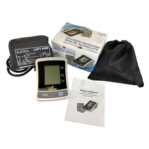 Blue Jay Fully Automatic Blood Pressure Monitor with 4 AAA Batteries