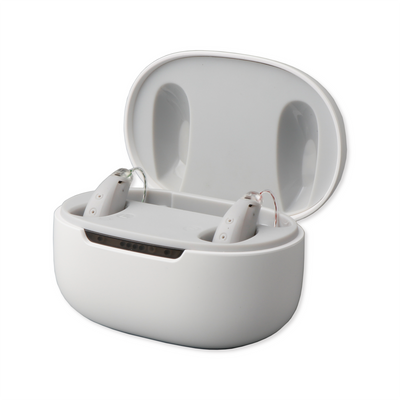 STREAM RIC Rechargeable OTC Hearing Aid Kit with Bluetooth Streaming & App Personalization