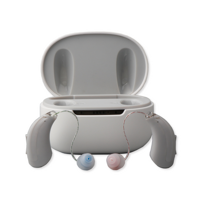 STREAM RIC Rechargeable OTC Hearing Aid Kit with Bluetooth Streaming & App Personalization